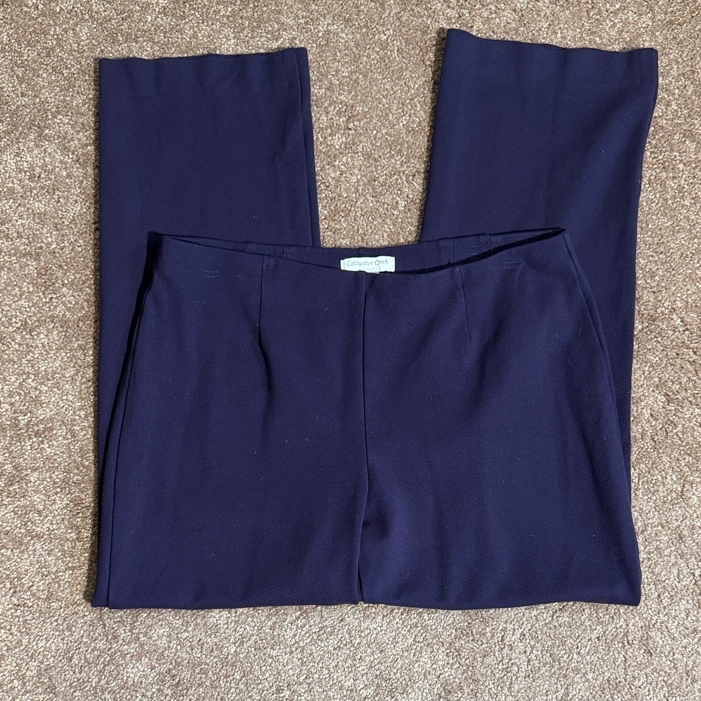 Knit Coldwater Creek Deep Purple Straight Leg Pants